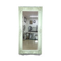 Resin Flower Large Wood Frame Wall Mirror